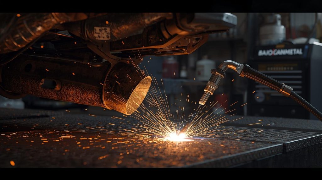 Как MIG Weld Exhaust Pipe на автомобиле